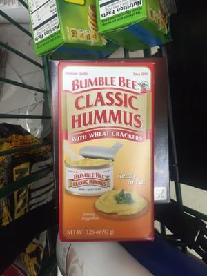 Hummus is a rare find in a dollar store.