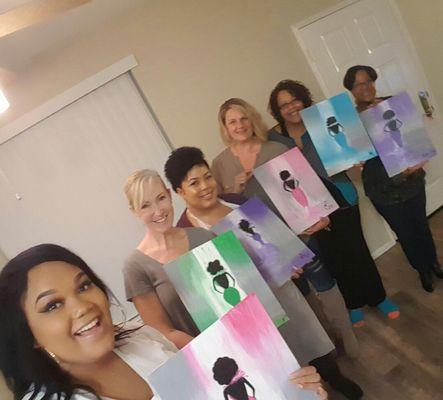 Thank you Nicole for booking LCA! to entertain for your Ladies' Night In.  Such a creative bunch!