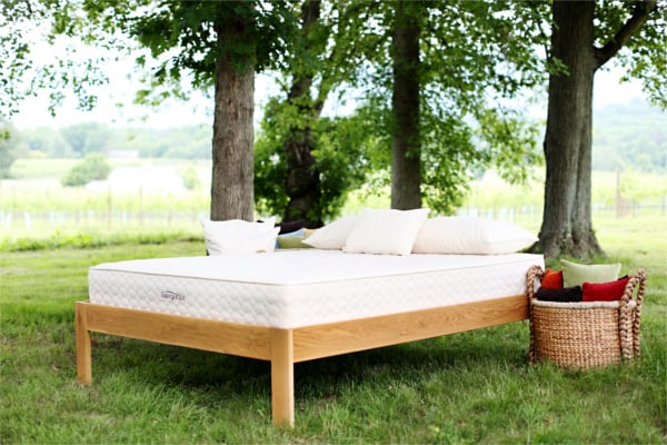 Savvy Rest organic mattresses are made with natural latex encased in certified organic cotton and certified organic wool.