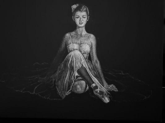 Scratch board drawing