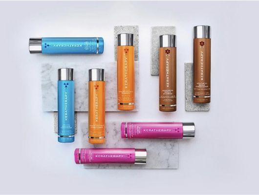 Plenty of shampoo and conditioner options in the Keratherapy line to fit your hair needs!