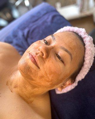 Renew Facial (Chocolate enzyme used in this treatment)