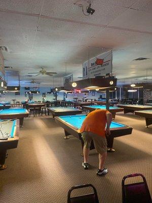 18 pool tables