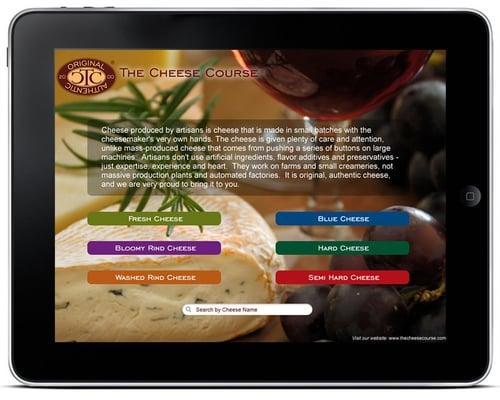 iPad App for The Cheese Course, Available on Itunes