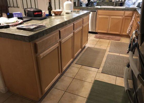 Kitchen Island Cabinets BEFORE