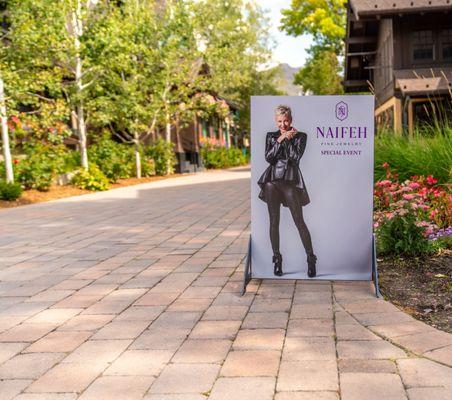 Outside our store in the Sun Valley Resort.