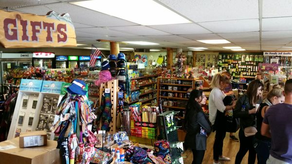 Stuffed full of tourist trap item. Great selection, something for everyone.