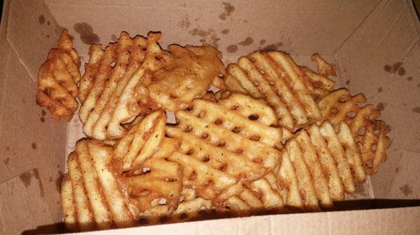 Waffle fries...