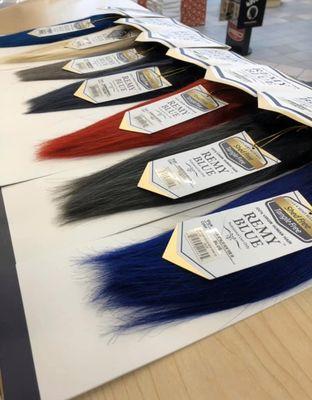 100% human hair. Any color you want we have it