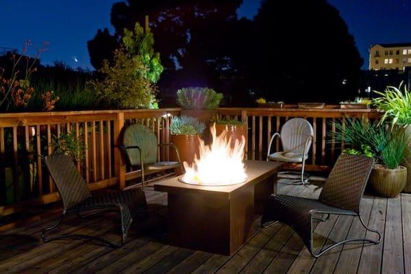 Roof deck with Fire-table