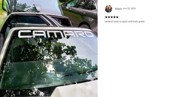 Customers Love Camaro Windshield Banners