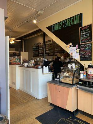 Kitchen area and other menu boards