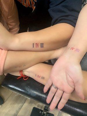 Sister Matching Tattoos