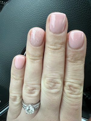 Powder gel manicure