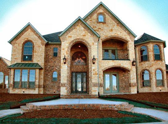 New construction 2 story with front and rear concrete balconies