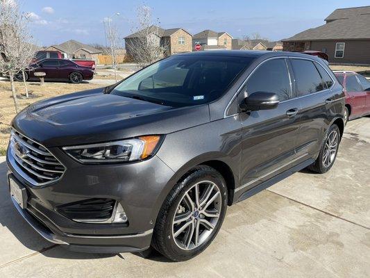 Wash/dry on a Ford Edge.