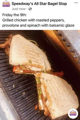 Grilled chicken panini