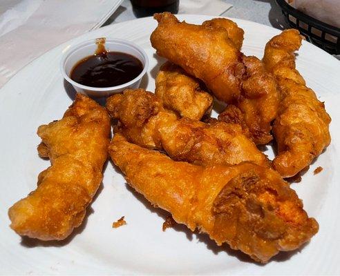 The chicken fingers appetizer is a meal and a half for this dame.   #mullenstenders_rock