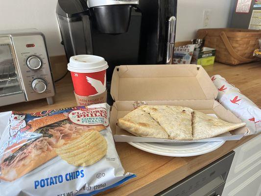 Philly Mood - Hoagies, quesadilla, roast pork Herr's chips and "free" teacher coffee!