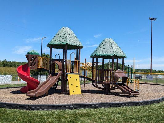 Big kid playground by the baseball fields.