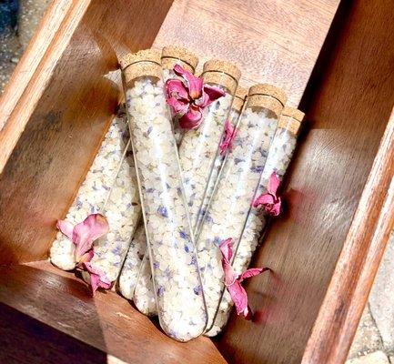 Bath Bliss with plumeria flowers