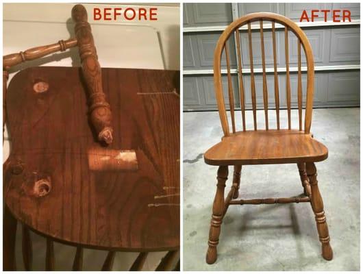 Before & After furniture repair