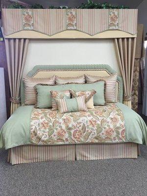 Custom Drapes and bedding available.