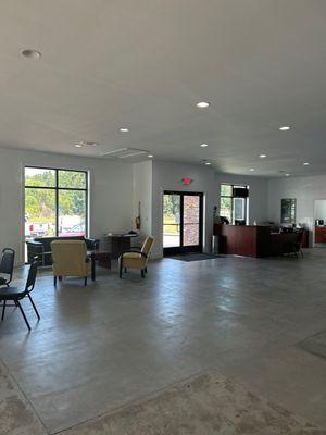 inside our Sharpsburg location - customers can come in  - employee office