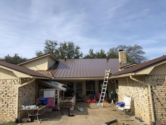 Metal re-roof Irving, Texas