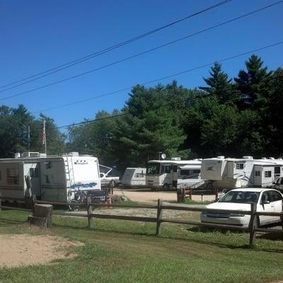 The field of stacked "camping" RV's.