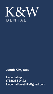 Dr. Kim performs all aspects of dentistry