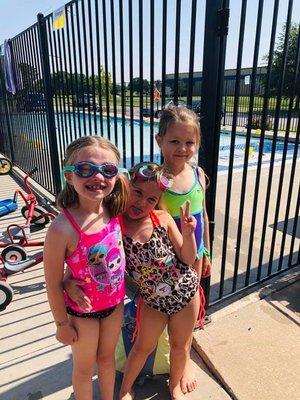 Emma & friends are ready for swim lessons at SSB Kids Summer Camp!!