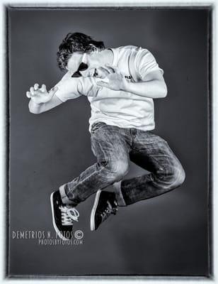 Action portrait in the Annapolis photo studio