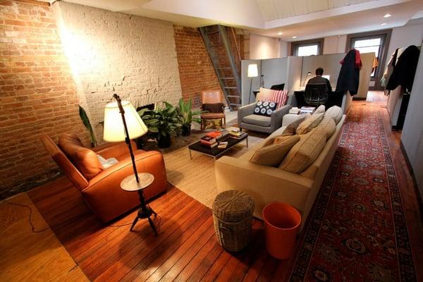 Sitting area inside the writing space