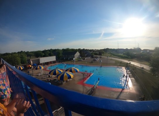 View from the top of the big slide yes it's high