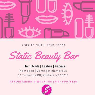 Ladies there is a new chic salon in town! Where you can get your hair , nails , lashes and facials done all in one !