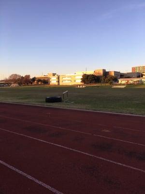 View from track field