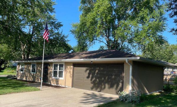 New fascia, soffits, gutters, downspouts and gutter guards.