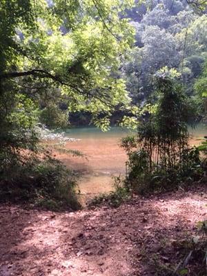 First glimpse of Current River as I walk from Big Spring camp.