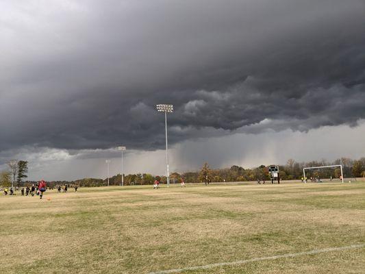 Storms rolling in - time to head out!