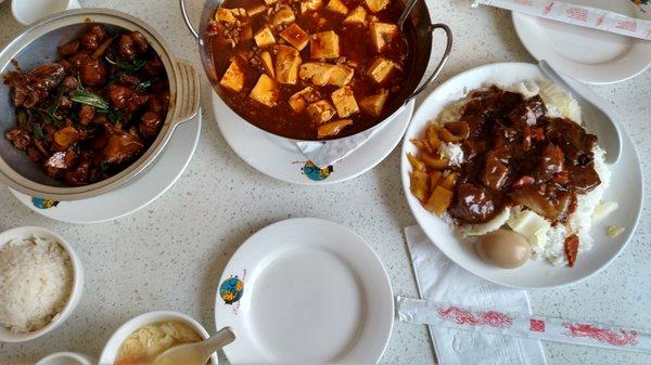 The large serving of mapo tofu