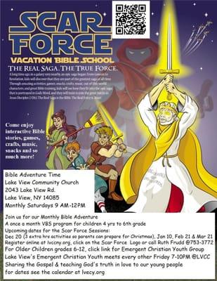 Scar Force VBS monthly Saturdays