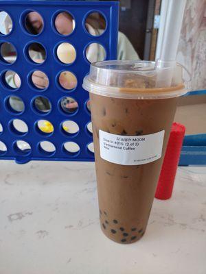 Vietnamese coffee with boba.