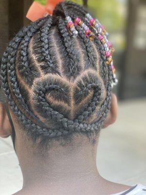 Back Scalp braids no hair added