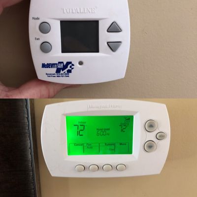 Installed WiFi and App enabled thermostat