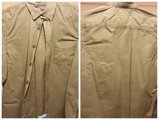 Bad Service #4: Laundry with light starch Wallin shirt...