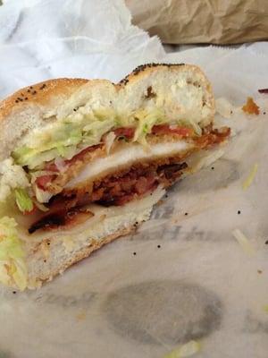 Cutlet supreme.... Sandwich of the year!!! Cutlet, lettuce tomato Swiss honey mustard and crisp bacon......