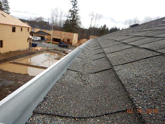 Roof inspection, improper installation. New contruction home inspection Bothell WA