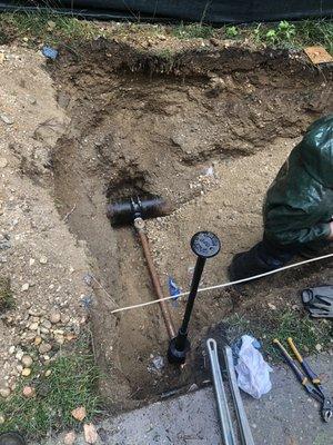 2" water main tap.