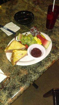 Monte Cristo w/ fruit plate